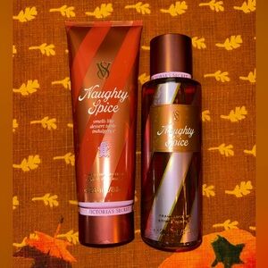 (Inventory 24) Victoria's Secret Naughty Spice Body set- Orange and Gold